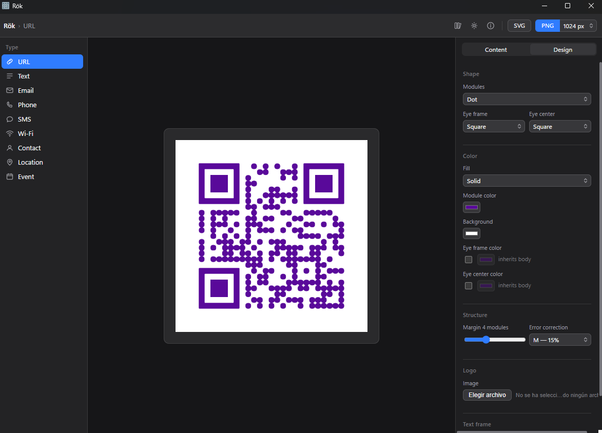QR User Interface